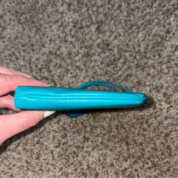 Coach Teal Wallet With Cherry Charm - Picture 7 of 12